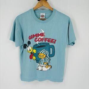 Vintage Garfield Gimme Coffee T Shirt Small Crop 1978 Syndicate VTG Graphic
